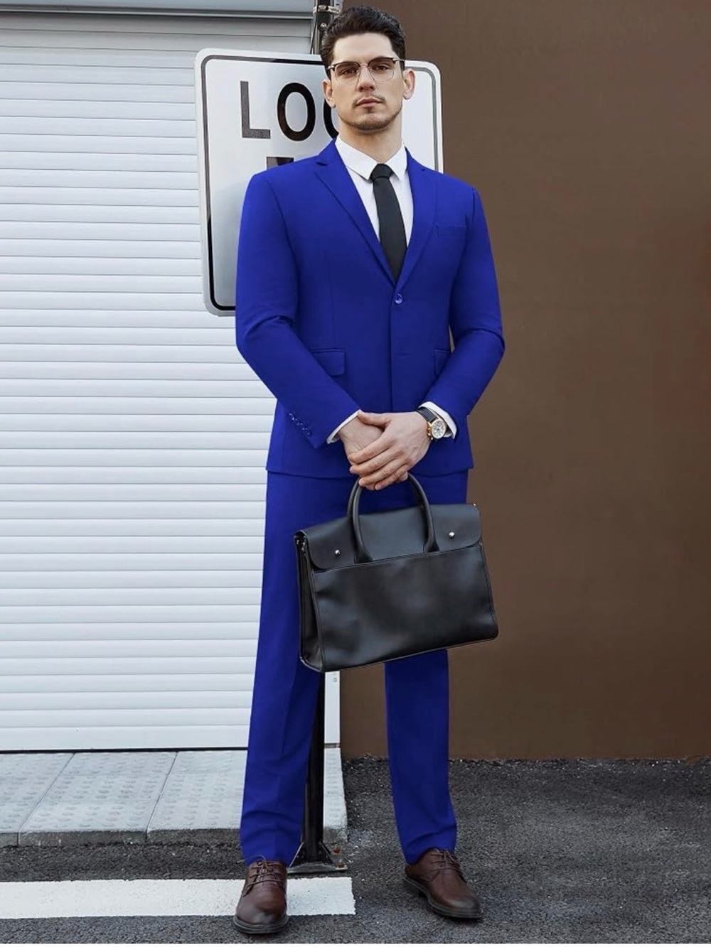 Men's Royal Blue Two-Piece Suit - Modern Slim Fit
